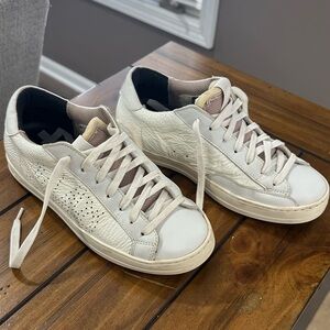 P448 White Leather Casual Sneakers